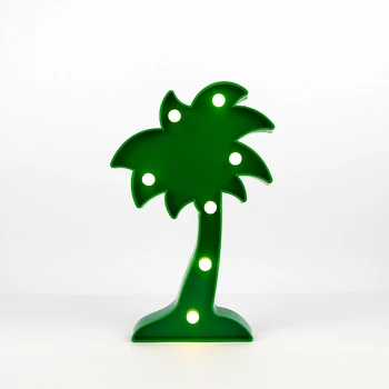 26cm kokoso palmių patalpų lempa stalo apdailos marquee laišką šviesos plastiko 3d led šviesos raštas žymuo