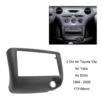 2Din Automobilių Garso fascia Toyota Vitz Yaris Echo 1999-2005 Rėmo Brūkšnys radijo CD, DVD Panel Mount Kit Rėmo Bezel
