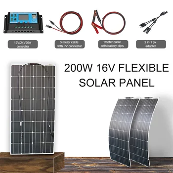 2vnt 100w 12v saulės skydelio tvirtinimo sistema rv montavimas lanksčius saulės baterijomis ratų