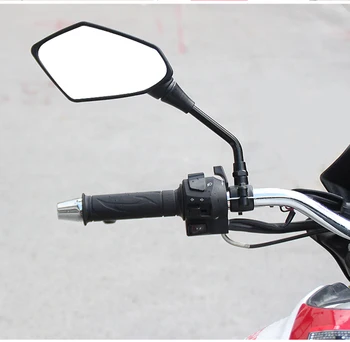 2vnt 10mm Motociklo galinio vaizdo Veidrodėlis, skirtas yamaha raptor 700 klx afrika twin crf1000l honda transalp 650 pw50 moto priedai