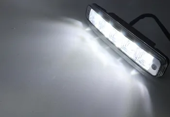2vnt 12V 10W super ryškus 5 LED E4 aliuminio apvalkalas, atsparus vandeniui DRL LED automobilių šviesos važiavimui dieną E4