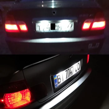 2vnt CANbus Ne klaida Led Licenciją Plokštelės lemputės Auto Lempų BMW E46 2D reorganizavimas/E46 M3 2D reorganizavimas 2004-2006 m.