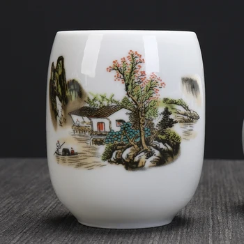 2VNT/Daug Jingdezhen Keramikos, Porceliano Teacup Vintage Modelis Drinkware Teaware Namų Vandens Puodelį Kavos, Pieno, Žaliosios Arbatos Puodeliai Dekoras