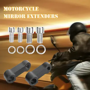 2vnt Motociklo Veidrodėlis Stovų Aliuminio Motociklo galinio vaizdo Veidrodis Ilgintuvai M10 Taikoma Didžioji Dauguma Motociklų