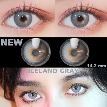 2vnt/pora Crystal Spalvos Kontaktinius Lęšius Islandija Serijos Kasmet Objektyvas Twilight Blue Lęšius Natūralios Kosmetikos Lęšiai Bio-esmė