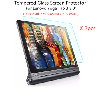 2vnt Screen Protector Apsauginės Plėvelės Lenovo Jogos Tab 3 8.0 YT-850 Tabletė nuo Sprogimo apsaugotą Grūdintas Stiklas YT3 850F 850M 850L