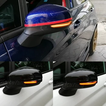 2vnt Skirti Ford Fiesta Mk8 2019 2020 LED Dinaminis Posūkio Signalo Lemputė Automobilio Galinio vaizdo Šoniniai Veidrodėliai LED Indikatorius, Indikatorių atsparus Vandeniui