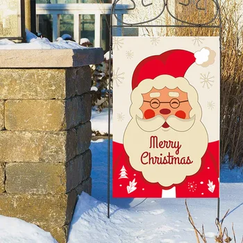 30*45cm Kalėdų Sodo Vėliavos Sniego Santa Claus vienpusis Spausdinimas Lauko Dekoro Vėliavos Naujųjų Metų Kalėdos Šalies Namų Papuošalas