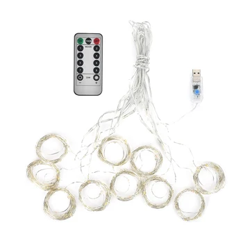 300 LED String Žibintai Užuolaidų Kabo String Žibintai Patalpų Namuose, Vestuves Sienų Dekoras Lempos Nuotolinio Valdymo Aksesuaras Amatų