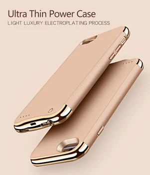 3500mAH Nešiojamų Ultra plonas Baterija Atveju iPhone 6 s 6s 7 8 4000mAh Telefono Baterijos Įkrovimo Atveju iPhone 6 6s 7 8 Plius