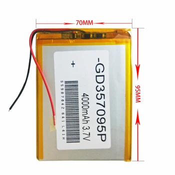 357090 3.7 V 4000mAh Li-Polimero Li-ion Baterija Digma plokštumos 8566N 3G PS8181MG