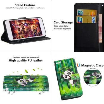 3D Flip Stovėti Telefono Dėklai Samsung Galaxy Note 20 Ultra A21s A51 A71 5G 20 Pastaba Padengti Piniginės Odos su Kortelės Lizdas