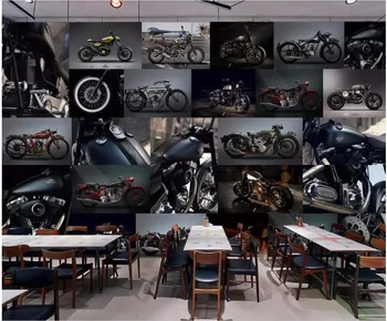 3d foto tapetai ant sienos užsakymą freskos Asmenybės kūrybos motociklo lokomotyvų koliažas kambarį tapetai, sienų ir 3 d