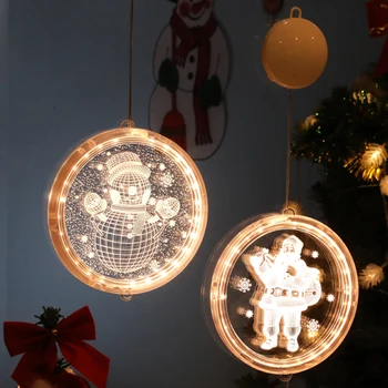 3D LED Kalėdų Kabo Žibintai, Lempos, Žibintai Kalėdos Dekoratyvinis Apšvietimas Patalpų Langų Dekoro 16.8 cm 10 Rūšių Medžio Namas Šviesos
