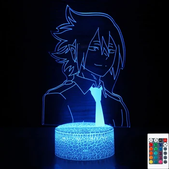 3D Led Nakties Šviesos Anime Skaičius Mano Herojus Mokslo Šviesos Tamaki Lempa 16 Spalvų, Dovana Vaikams, Miegamojo Puošimas Vaikų Naktiniai staleliai, Stalinės Lempos