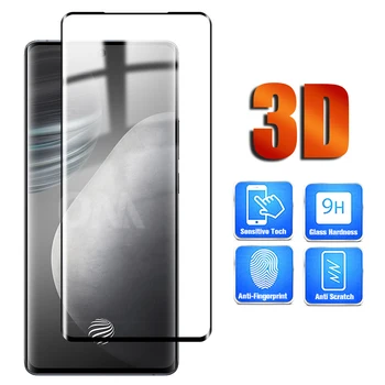 3D Lenktas Grūdintas Stiklas, Dėl VIVO X60 Pro Plus / X60 Pro / X51 / X50 Pro Plus Full Screen Protector 9H HD Apsauginės Plėvelės