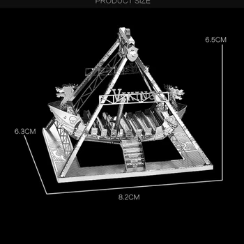 3D Metalo Modelio Rinkinio Vikingų Laivų Surinkimo Modelį 