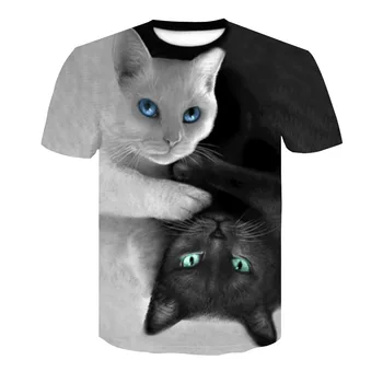 3D Spausdinimo Griaustinio Kačių marškinėliai vyriški moteriški marškinėliai Vasaros Atsitiktinis Trumpas Rankovės O-kaklo Viršuje ir T-shirt