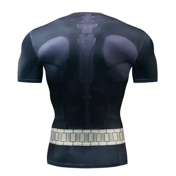3D Spausdinimo T-marškinėliai Vyrams, Gniuždymo Sporto Marškinėliai Superhero Viršūnes Trumpas Rankovės Kostiumas Fitneso Europos Marškinėliai