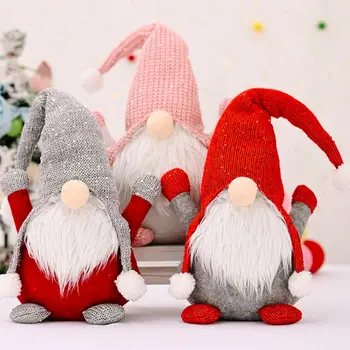 3pcs/set Kalėdų Beveidis Gnome Apdaila Rankų darbo švedų Tomte Kalėdų Ornamentu