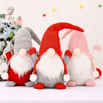 3pcs/set Kalėdų Beveidis Gnome Apdaila Rankų darbo švedų Tomte Kalėdų Ornamentu