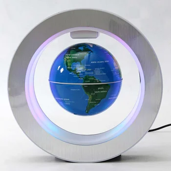 4 Colių Apvalus LED Pasaulio Žemėlapyje Plūduriuojantis Pasaulyje Magnetic Levitation Šviesos Anti Gravity 