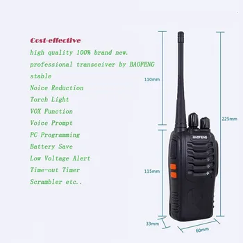4 vnt walkie talkie patogu Baofeng BF-888S Domofonas kumpis dvikrypčio radijo ryšio comunicacion baofeng bf 888s, skirta cb Radijo ht 2 Būdu Radijo