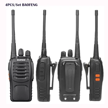 4 vnt walkie talkie patogu Baofeng BF-888S Domofonas kumpis dvikrypčio radijo ryšio comunicacion baofeng bf 888s, skirta cb Radijo ht 2 Būdu Radijo