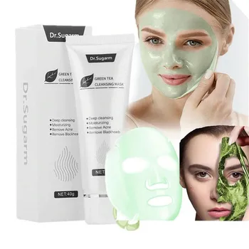 40g Žaliosios Arbatos Kaukė Juostelės Drėkina Peel Mask Blackhead Pašalinti Spuogų Nosį Giliai Valanti Poras Odos Priežiūra