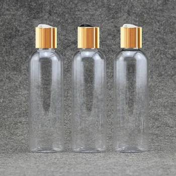 40pcs 100/150/200/250ml aukso Diską viršutinio Dangtelio aišku, butelis, Tuščias, Plastikiniai PET Losjonas Butelis kelionių dydžio plastikinių butelių Šampūnas