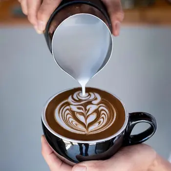 420ml Nerūdijančio Plieno Pieno Putų Ąsotis Espresso Kavos Barista Amatų Latte, Cappuccino Kremas Putų Ąsotis Ąsotis