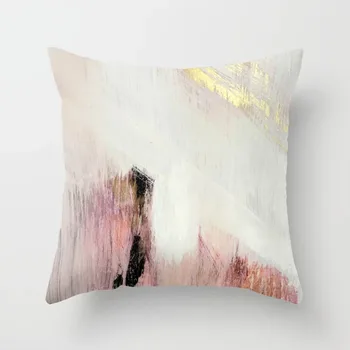 45*45CM pagalvės užvalkalą Naujas abstrakčias aliejaus tapybai serijos spausdinimo užvalkalas aikštėje dekoratyviniai pagalvių užvalkalai