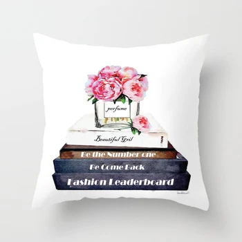 45cm*45cm Rankomis dažyti gėlių ir kvepalų buteliukai super minkšta pagalvėlė padengti ir sofa pagalvės užvalkalą Namų dekoratyvinės pagalvės dangtelis