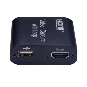 4K HDMI USB 2.0 3.0 Ciklas Grafika Capture Card Vaizdo Įrašymo Lange PC Žaidimas Live Transliacijos Vaizdo įrašymo Mic In, Audio Out