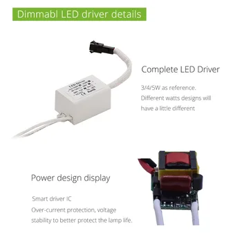 4pc LED Downlight Apšvietimas 3W LED lempa 4W 5W Pritemdomi Aukštos Kokybės Gavusi Geriausios Kainos šviesos įranga vietoje, ji led