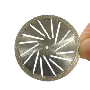 4pcs dantų lab diamond Ultra-plonas dvipusis emery, pjovimo diskas, pjovimo porceliano vainikėliu ir gipso modelis disko varantys 40mm
