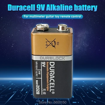 4PCS DURACELL 9V Šarminė Baterija 6F22 PPP3 6LR61 MN1604 Temperatūros Jutiklis, Dūmų Signalizacijos Mikrofonas Doorbell Sausas Baterija