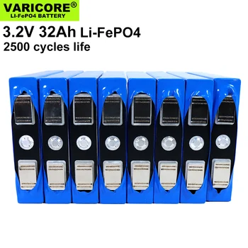 4PCS VariCore 3.2 V 32Ah baterija fosfato (LiFePO4 32000mAh 12V 24v Motociklo, Automobilio variklio baterijų keitimo Nikelio
