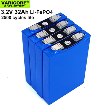 4PCS VariCore 3.2 V 32Ah baterija fosfato (LiFePO4 32000mAh 12V 24v Motociklo, Automobilio variklio baterijų keitimo Nikelio