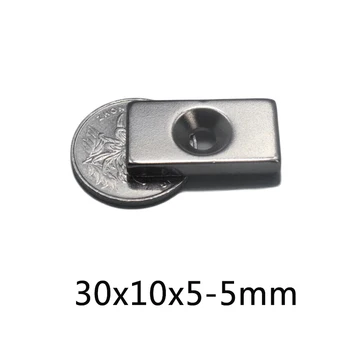 5/10/20PCS 30x10x5-5 mm, Stiprus Lapas Magnetas Skylę 5mm Blokas Stačiakampis Neodimio Magnetai 30*10*5 mm Mažų N35 Magnetas 30*10*5-5mm