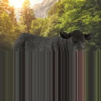 5.5 colių Black Angus Bull Žaislas Statulėlės PVC Laukinės gamtos Pasaulyje Parkas Gyvūnų Modelio Bull Duomenys Žaislas Vaikams, Dovana