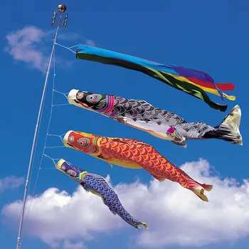 50cm Koinobori Japonijos Spalvingų Karpių Windsock streamer Koi nobori Žuvų Šaligatvio Aitvaras Vėliavos Japonijos koinobori Vaikų Diena