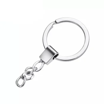 50pcs Gamintojai teikia aukštos kokybės plokščio šlifavimo žiedas grandinės metalo žiedas žiedas raktams kabinti žiedas keychain