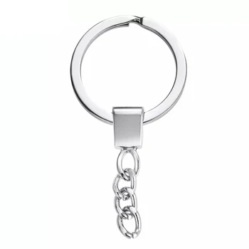 50pcs Gamintojai teikia aukštos kokybės plokščio šlifavimo žiedas grandinės metalo žiedas žiedas raktams kabinti žiedas keychain