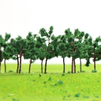 50PCS Geležies vielos Modelis Medžių N Z 4cm modelis geležinkelio medžių 4020 terariumai miniatiūros modelių kūrimo rinkiniai 1:25-1:300 medis