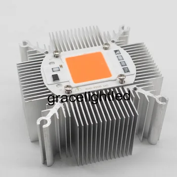 50W visą spektrą 380-840nm balta šiltai balta LED Prožektorius COB (Chip 110V, 220V Įvesties Integruotos Pažangios IC Vairuotojas+heatsink