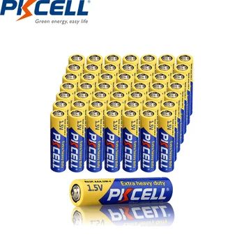 50X PKCELL 1,5 v R03P baterijos AAA pagrindinis Cinko Anglies Sausai baterija UM4 MN2400 3A baterija Skaitmeninis Termometras Ginklą