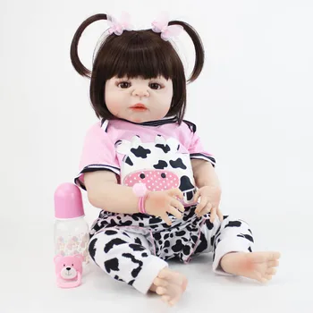 55cm Full Silikono Reborn Baby Doll Žaislas Mergina Vinilo Naujagimių Princesė Kūdikiams Bebe Gyvas Maudytis Žaislas Gimtadienio Dovana Metu