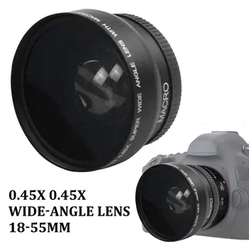 58MM 0.45 x Plataus Kampo Objektyvas 4 Canon EOS 4000D, 2000D 18-55MM Objektyvas Univeasal Fotoaparato Priedai 70-200 mm Fiksuoto Židinio nuotolio objektyvai /