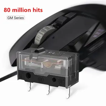 5vnt Kailh mikro jungiklis 80M gyvenimo žaidimų pelės Mikro Jungiklis 3Pin black dot naudojamas kompiuterio pelės kairįjį mygtuką dešinėje Kailh GM Juoda